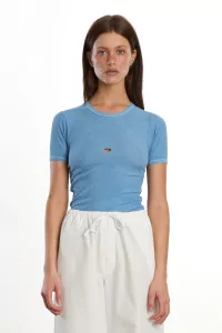 Baserange Heart Tee Shirt Natural Dye – Isatis Blue | Centre Commercial