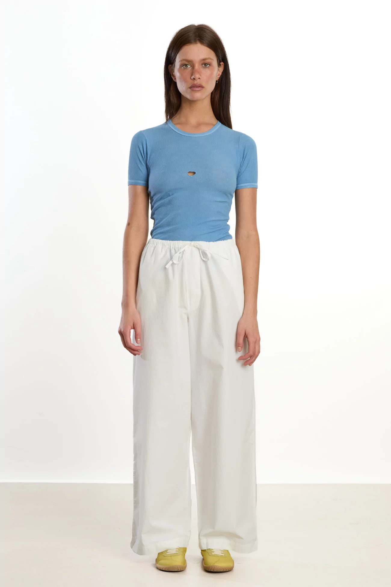 Baserange Heart Tee Shirt Natural Dye – Isatis Blue | Centre Commercial
