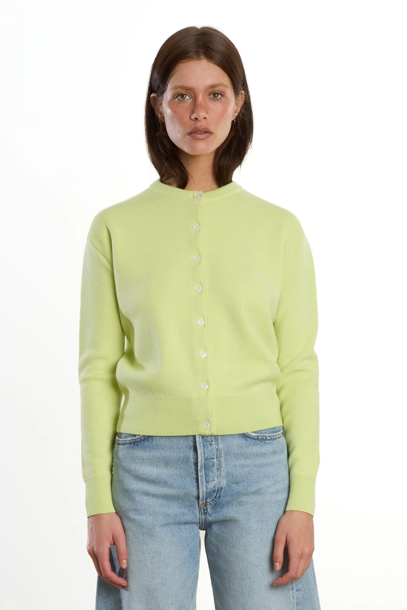 Women's Merino Wool Milano Cardigan – Jaune Poire | Centre Commercial