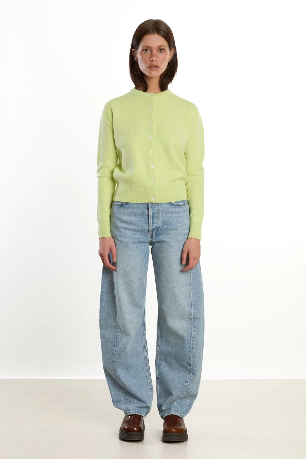 Women's Merino Wool Milano Cardigan – Jaune Poire | Centre Commercial