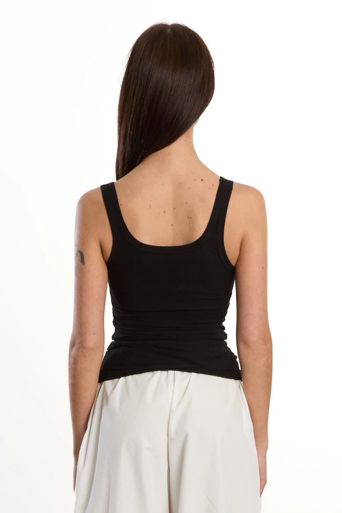 Women's Organic Cotton Heart Tank Top - Black | Centre Commercial