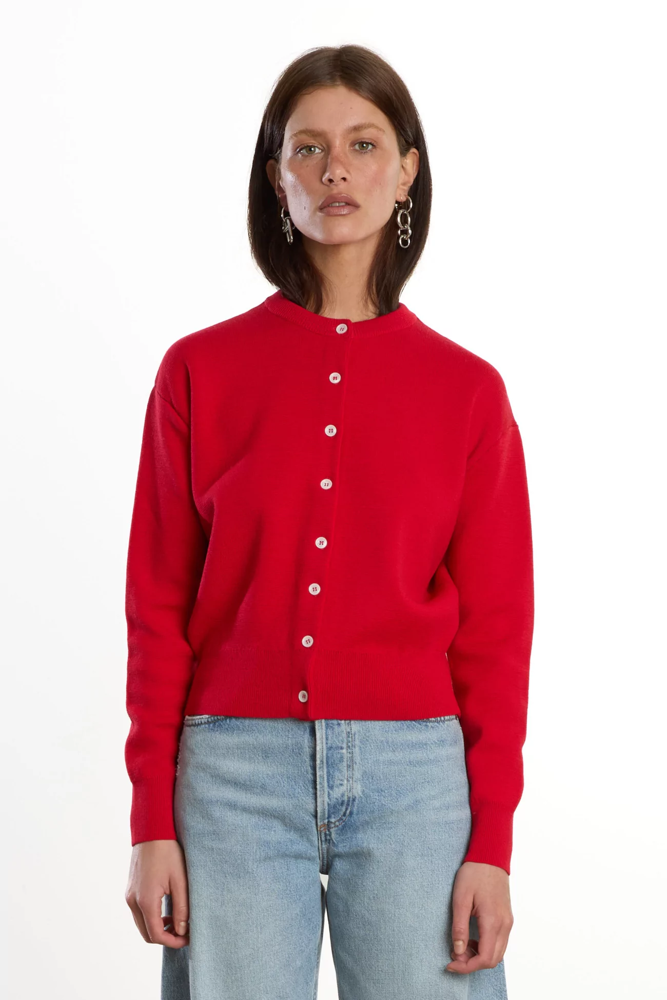 Women's Merino Wool Milano Cardigan – Coquelicot | Centre Commercial