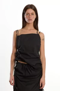Baserange Pictorial Top Organic Cotton – Black | Centre Commercial