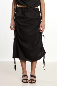 Baserange Pictorial Skirt Organic Cotton – Black | Centre Commercial
