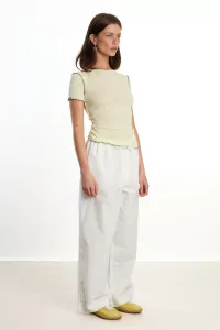 Baserange Vein Tee Shirt Organic Cotton – Iguacu Lime | Centre Commercial