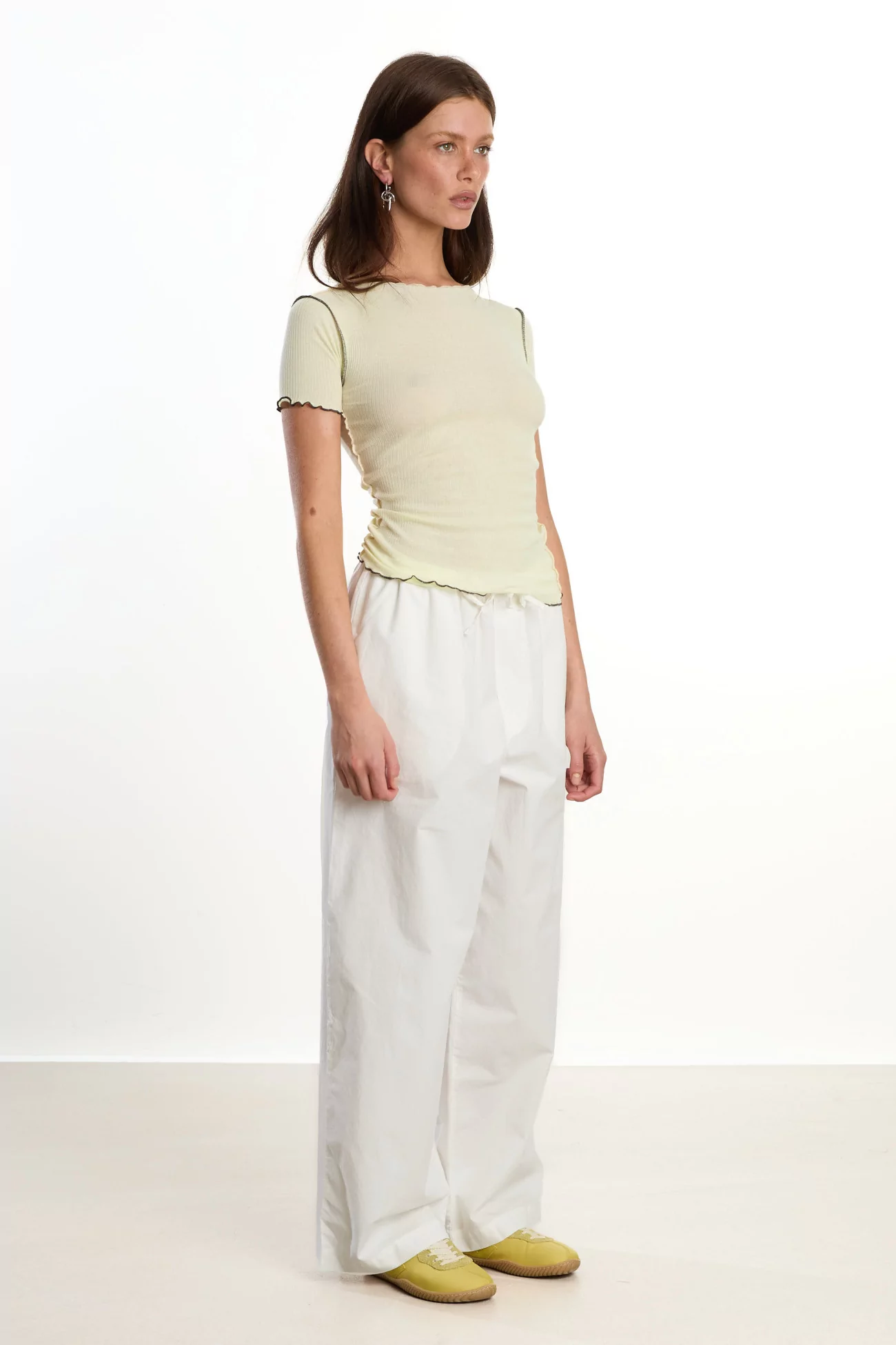 Baserange Vein Tee Shirt Organic Cotton – Iguacu Lime | Centre Commercial