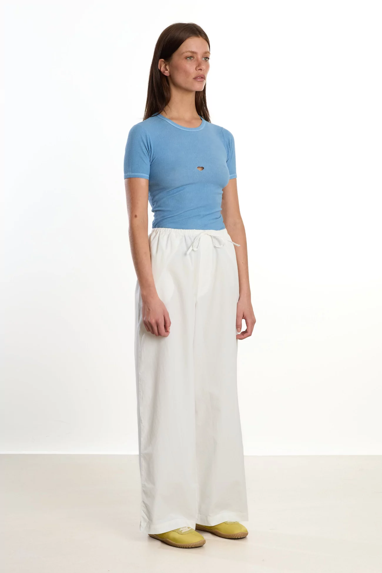 Baserange Heart Tee Shirt Natural Dye – Isatis Blue | Centre Commercial