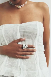Malva 925 Recycled Sterling Silver Ring – Silver | Centre Commercial