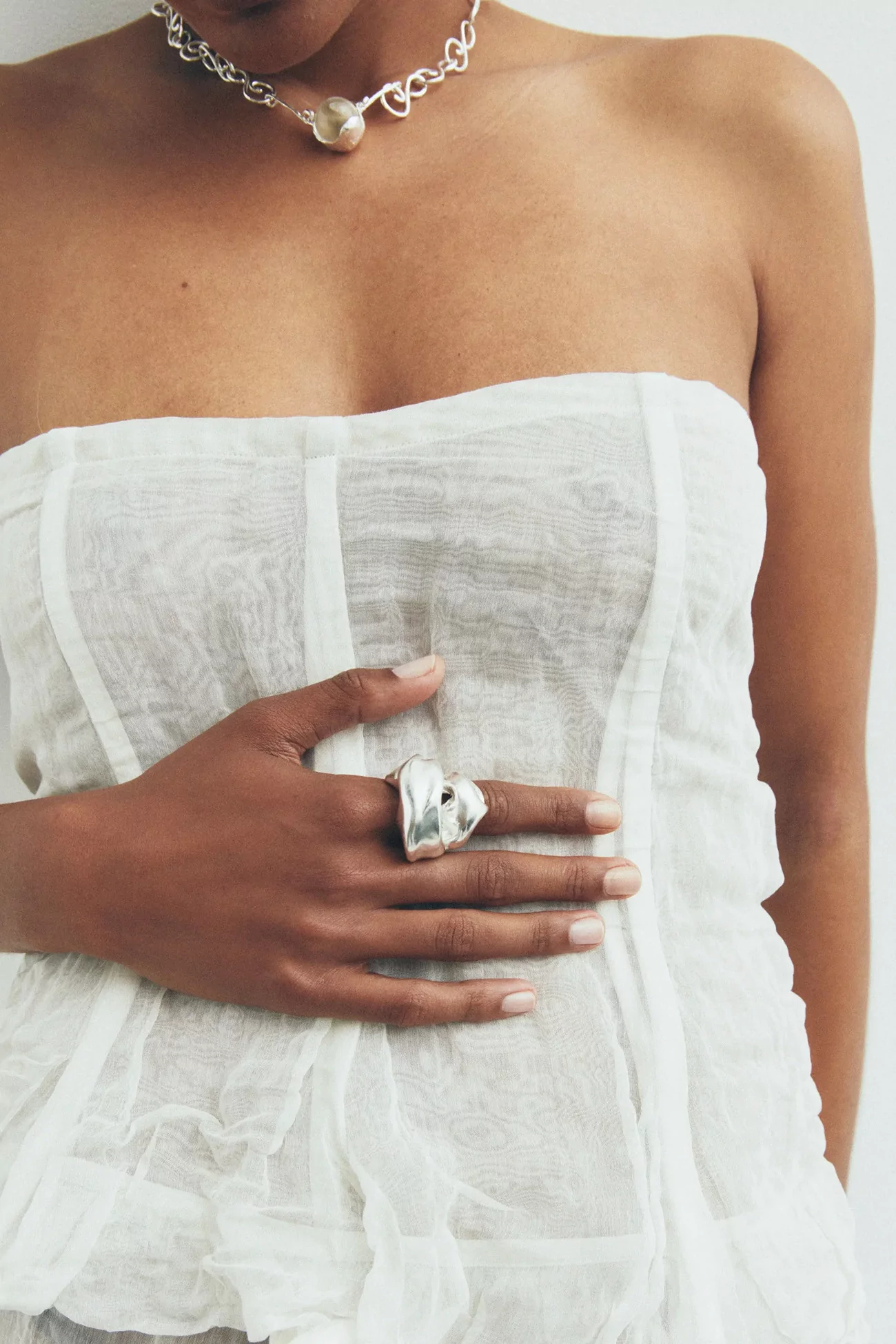 Malva 925 Recycled Sterling Silver Ring – Silver | Centre Commercial