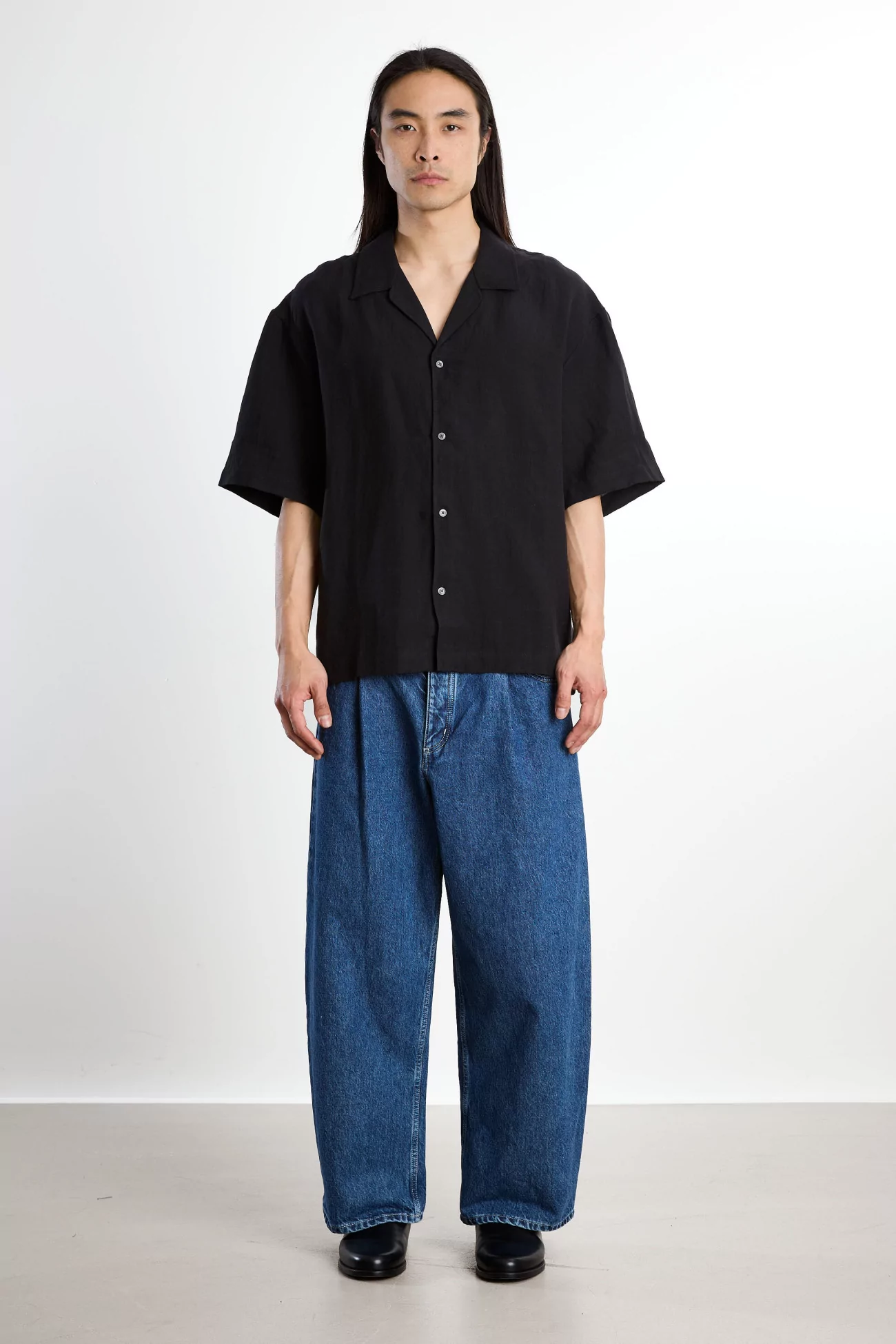 Samata Belgian Linen Shirt – Obsidian Linen | Centre Commercial