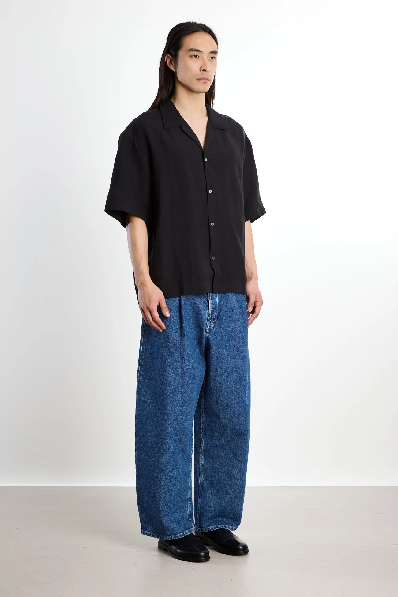 Samata Belgian Linen Shirt – Obsidian Linen | Centre Commercial