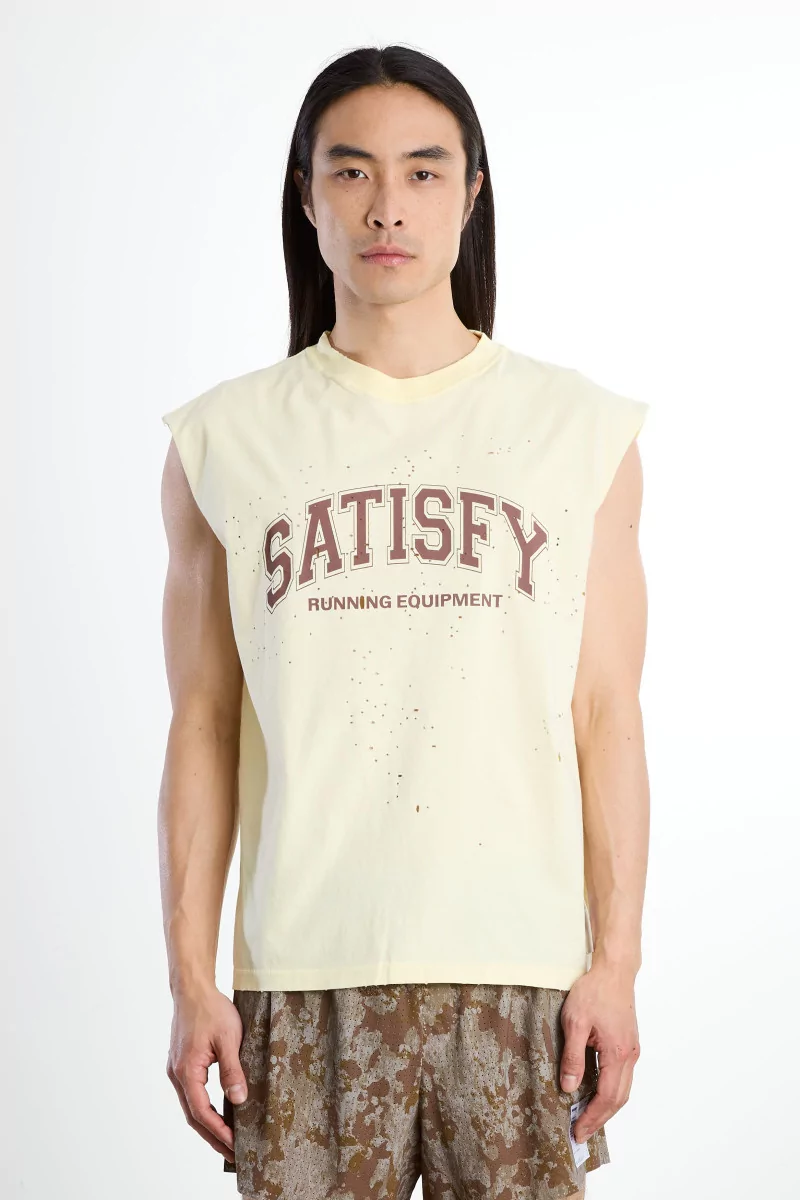Satisfy MothTech™ Muscle Tee – Aged Yellow | Centre Commercial