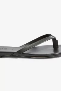 Aeyde Renee Nappa Leather Flat Sandals – Black | Centre Commercial