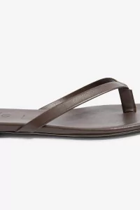 Aeyde Renee Nappa Leather Flat Sandals – Moka | Centre Commercial