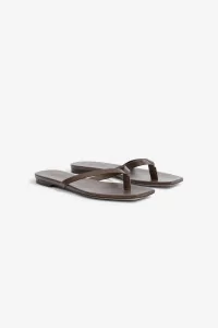 Aeyde Renee Nappa Leather Flat Sandals – Moka | Centre Commercial