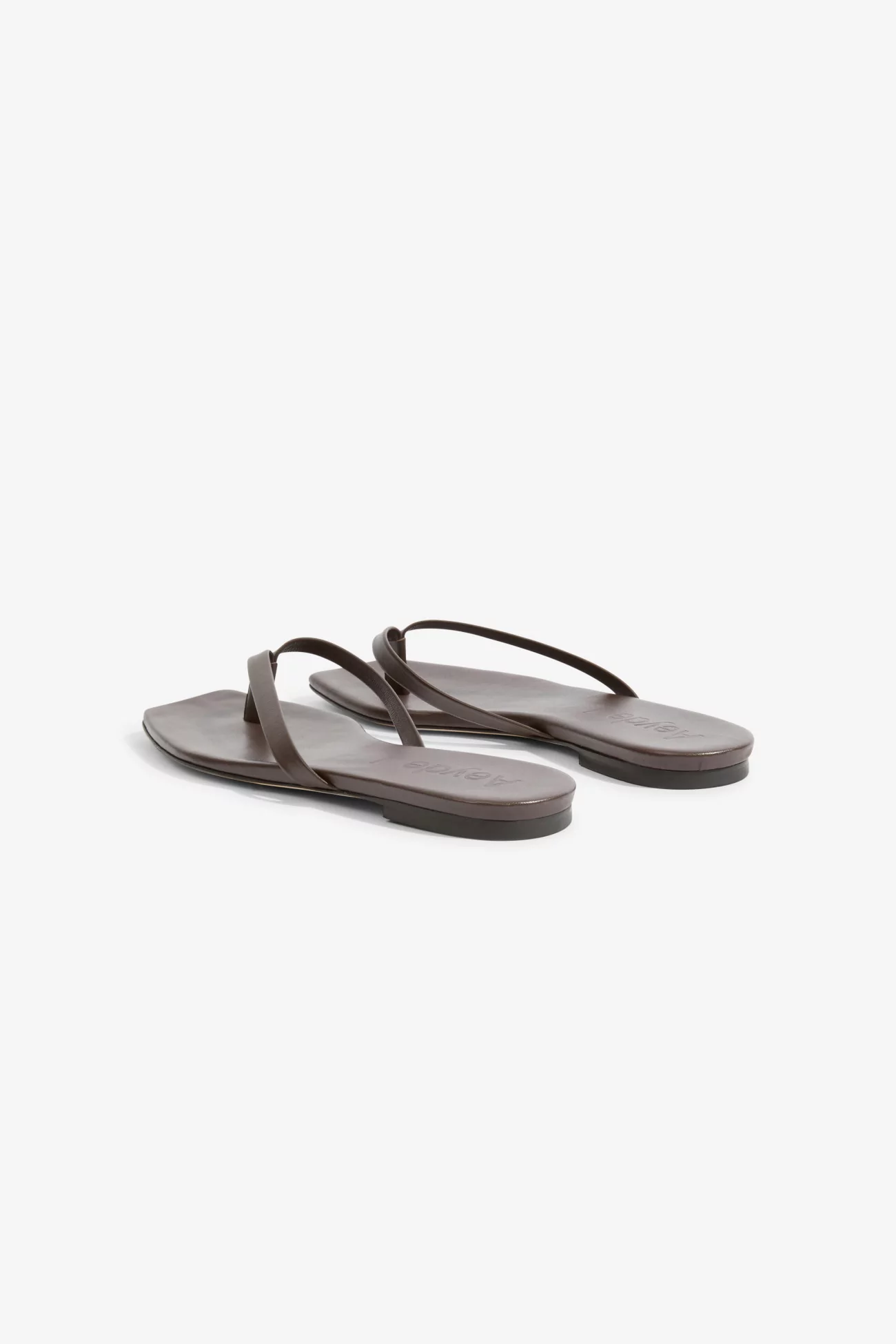 Aeyde Renee Nappa Leather Flat Sandals – Moka | Centre Commercial