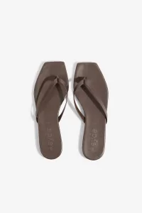 Aeyde Renee Nappa Leather Flat Sandals – Moka | Centre Commercial