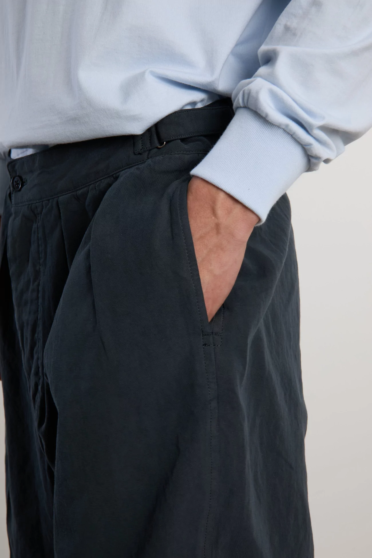 Kaptain Sunshine Cotton Linen Short Men – Charcoal | Centre Commercial