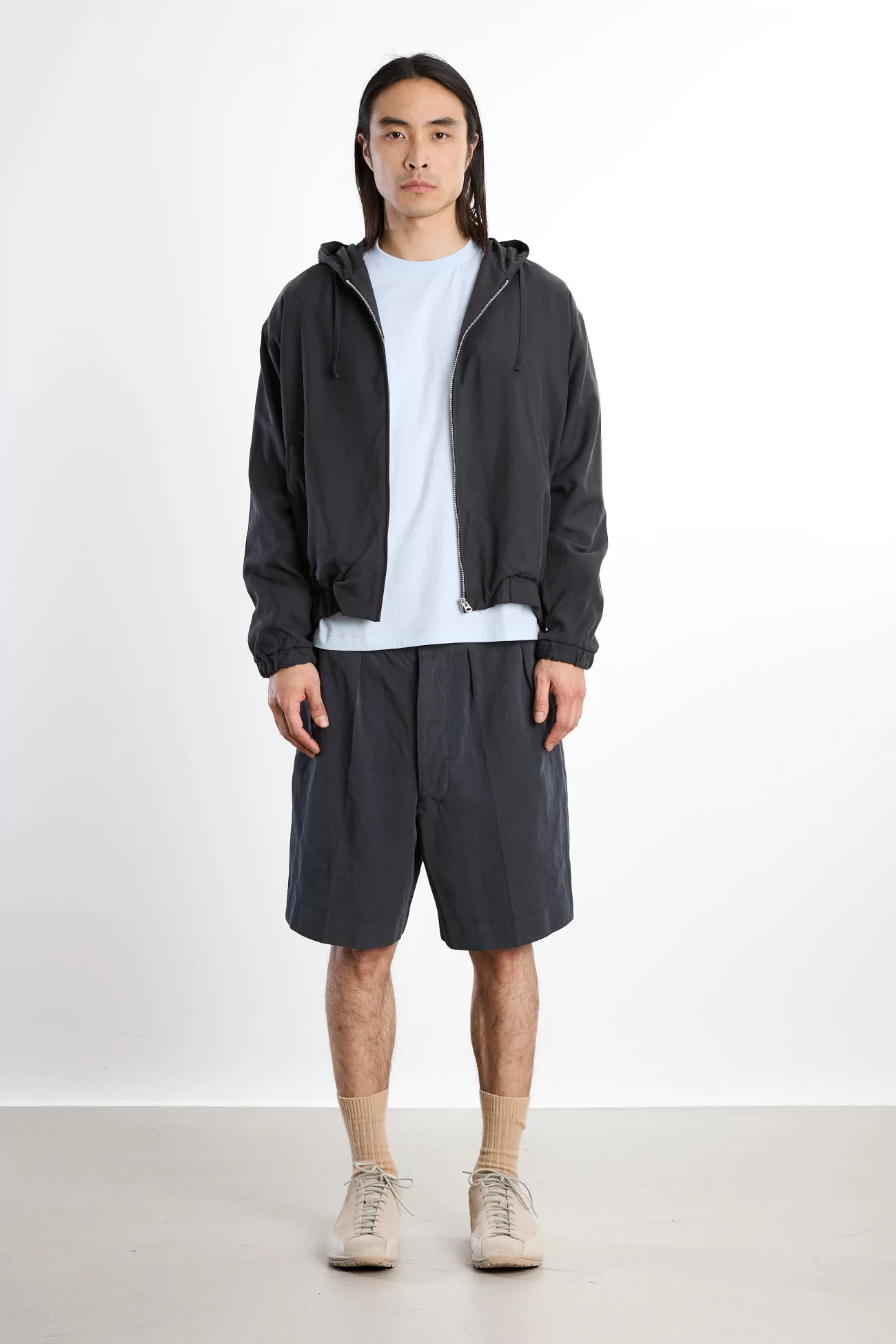 Kaptain Sunshine Cotton Linen Short Men – Charcoal | Centre Commercial