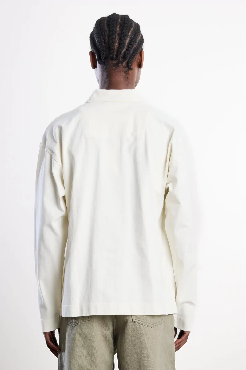 Norse Projects Isefjord Compact Cotton LS Polo – Ecru | Centre Commercial