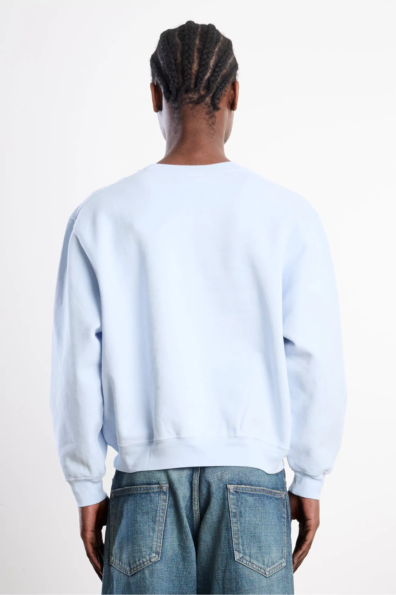 Lady White Co. Mini Crewneck Sweatshirt Cotton – Pale Blue | Centre Commercial