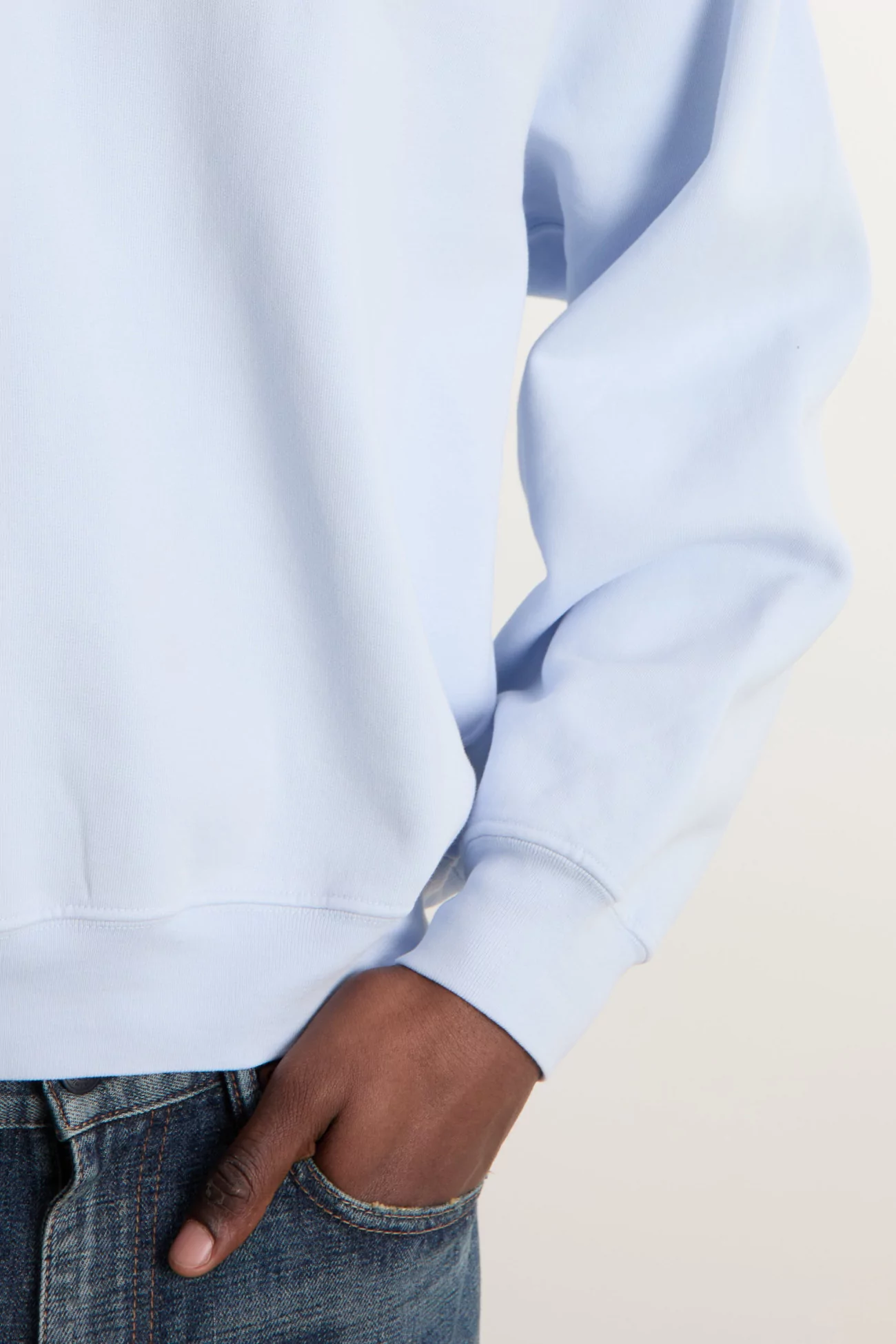 Lady White Co. Mini Crewneck Sweatshirt Cotton – Pale Blue | Centre Commercial