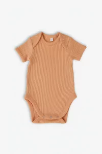 Organic Cotton Baby Bodysuit Short Sleeve – Orange | Centre Commercial