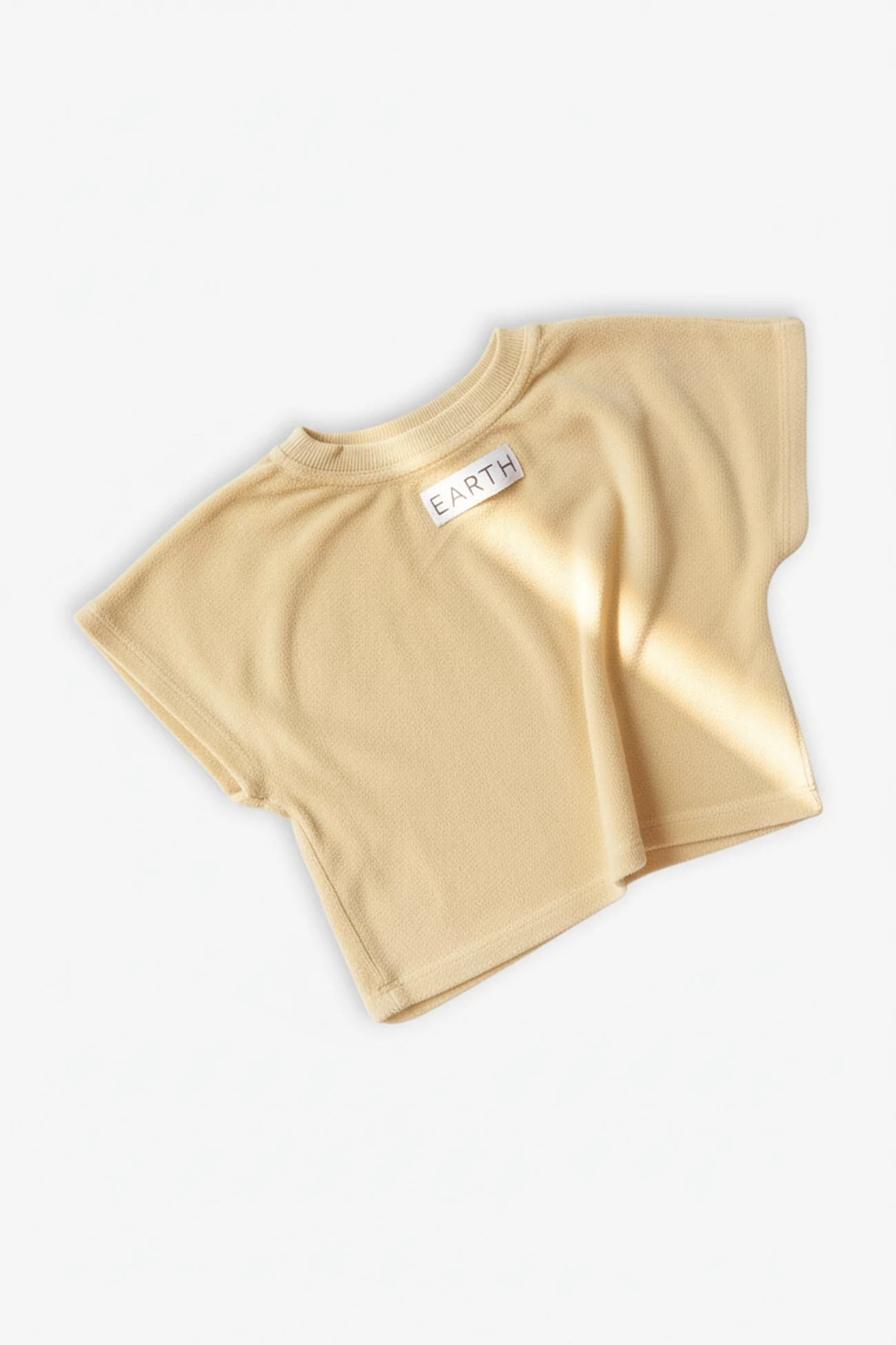Cropped Sweatshirt Baby Organic Cotton Earth The Archive – Cream Yellow | Centre Commercial