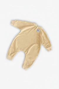 Organic Cotton Baby All In One Suit – Cream Yellow | Centre Commercial