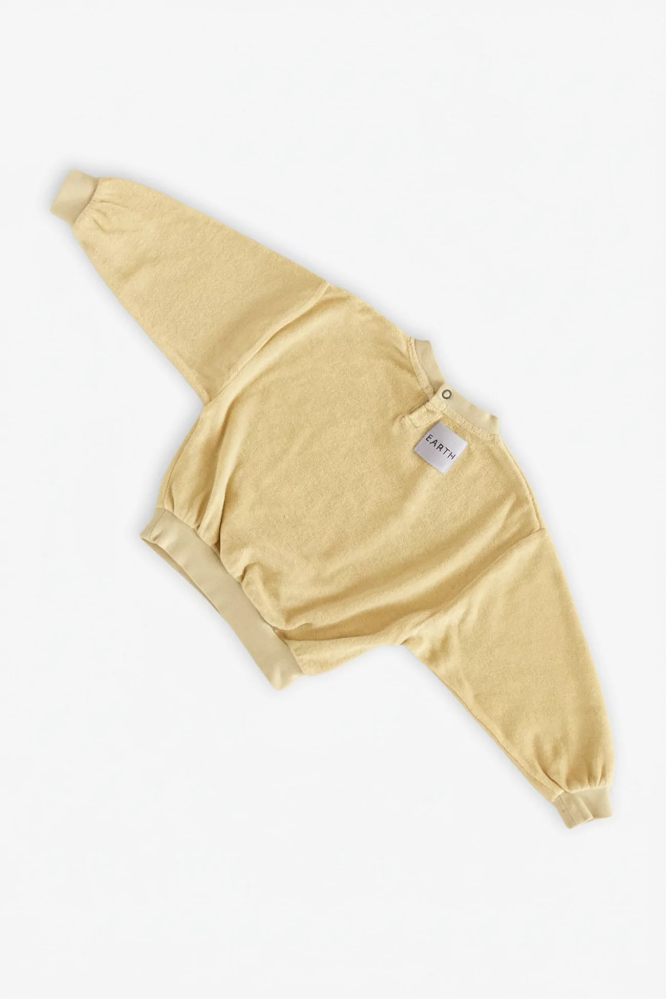 Kids Organic Cotton Volume Sweatshirt – Cream Yellow | Centre Commercial