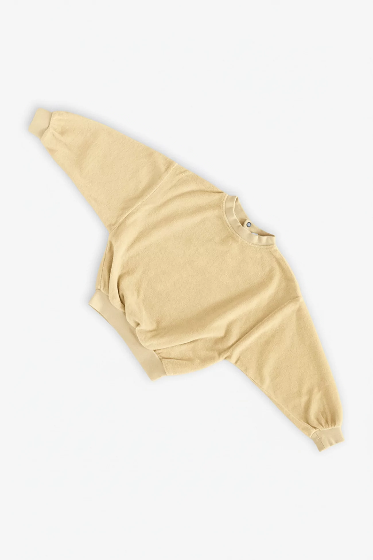 Kids Organic Cotton Volume Sweatshirt – Cream Yellow | Centre Commercial