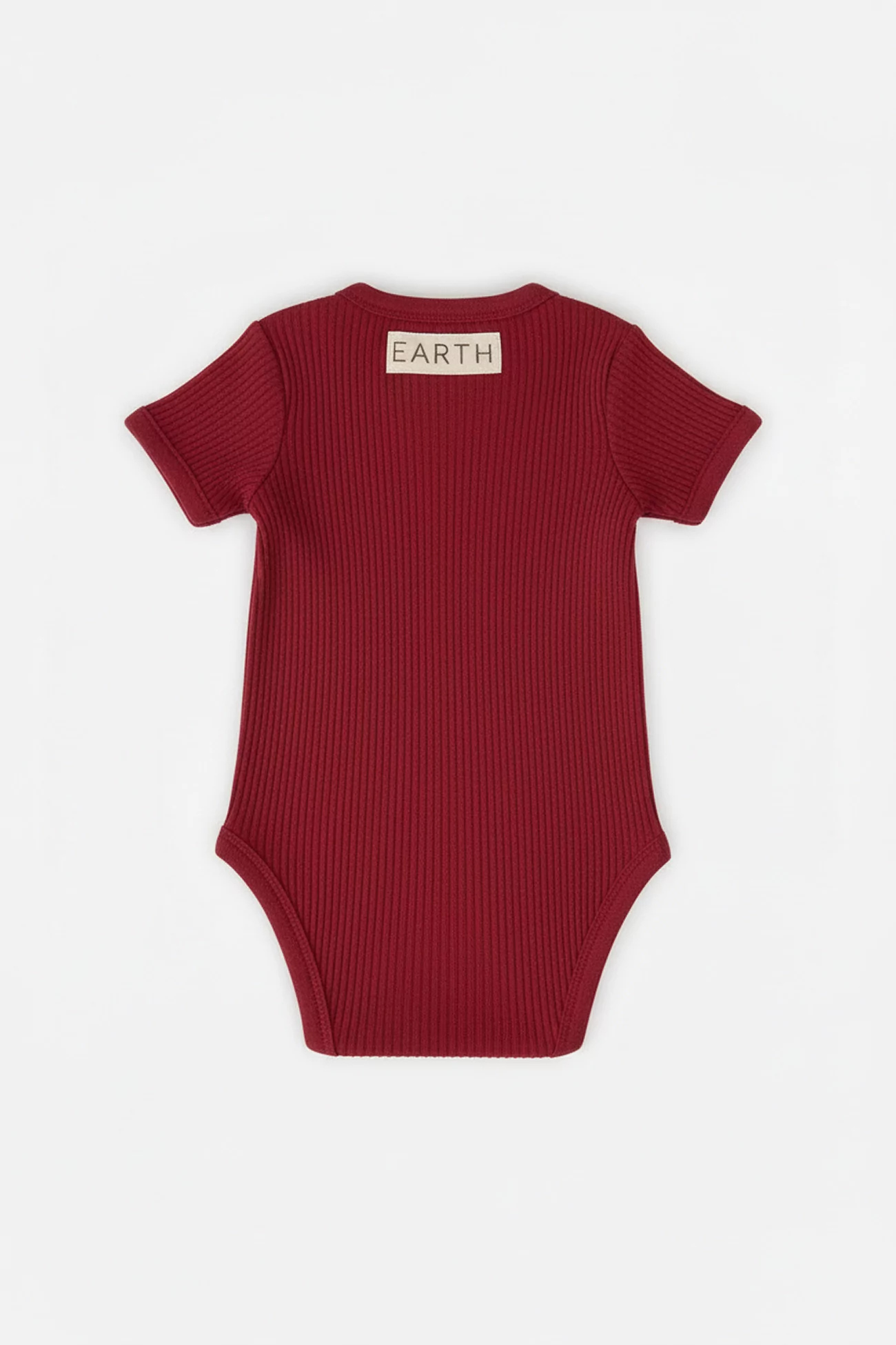 Organic Cotton Baby Bodysuit Short Sleeve – Vintage Red | Centre Commercial