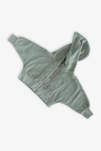 Baby Organic Cotton Terry Volume Hoodie – Sage Green | Centre Commercial