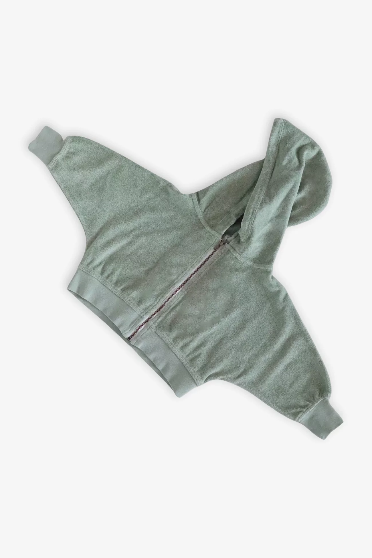 Baby Organic Cotton Terry Volume Hoodie – Sage Green | Centre Commercial