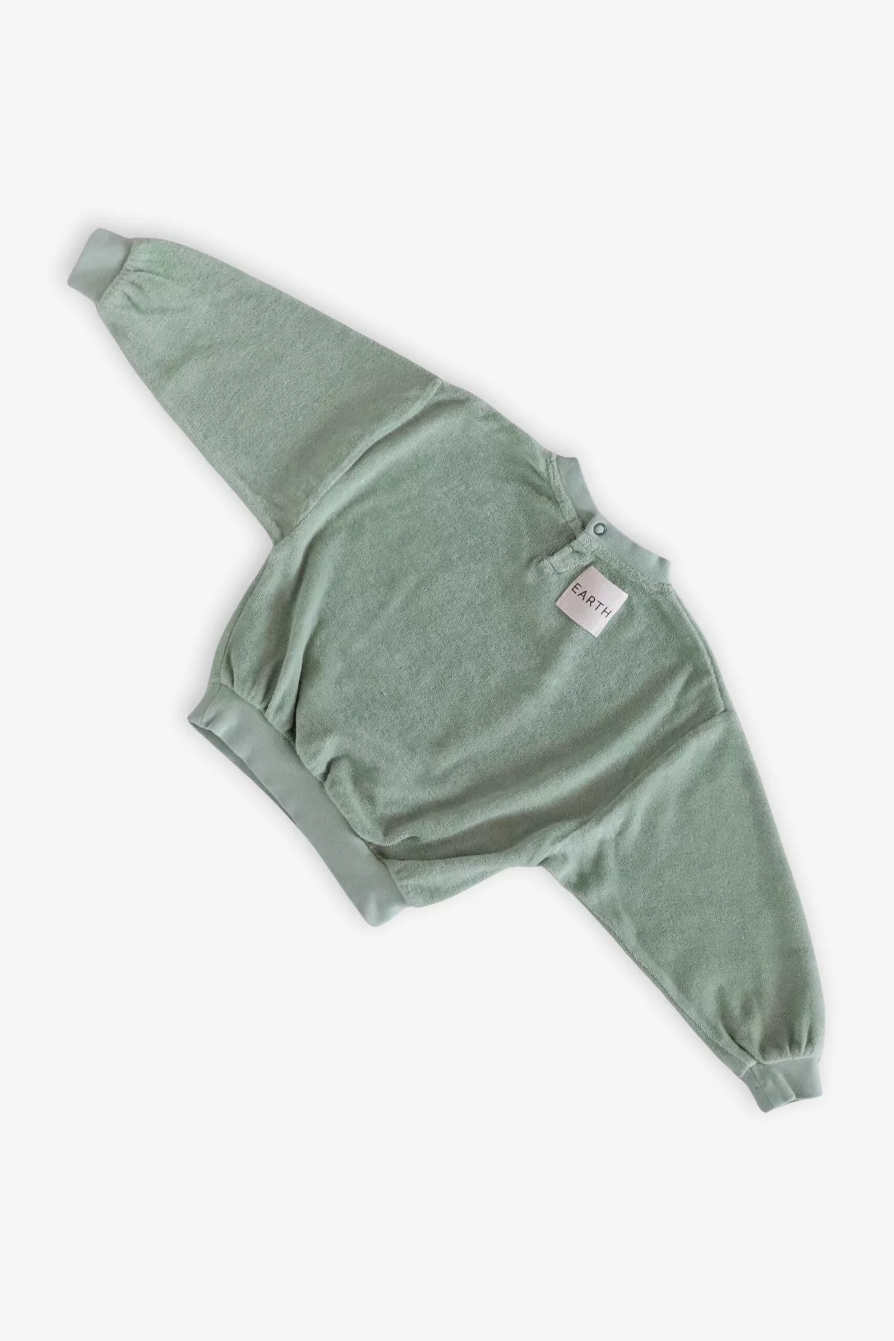 Kids Organic Cotton Volume Sweatshirt – Sage Green | Centre Commercial