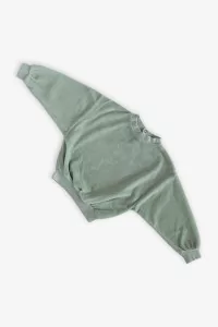 Kids Organic Cotton Volume Sweatshirt – Sage Green | Centre Commercial