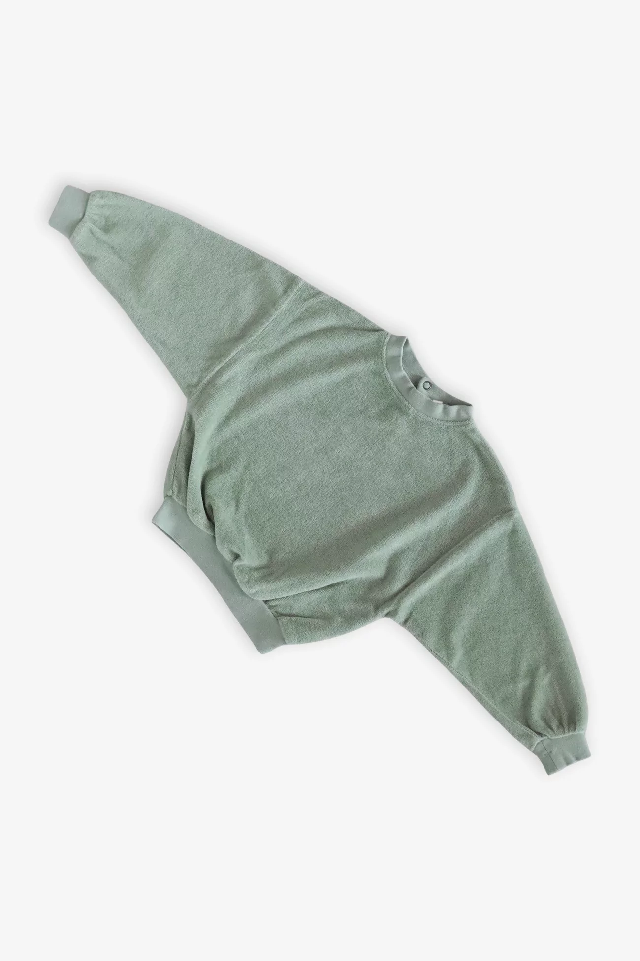 Kids Organic Cotton Volume Sweatshirt – Sage Green | Centre Commercial