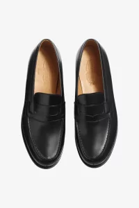 J.M. Weston 180 Loafer Calfskin Leather – Box Noir | Centre Commercial