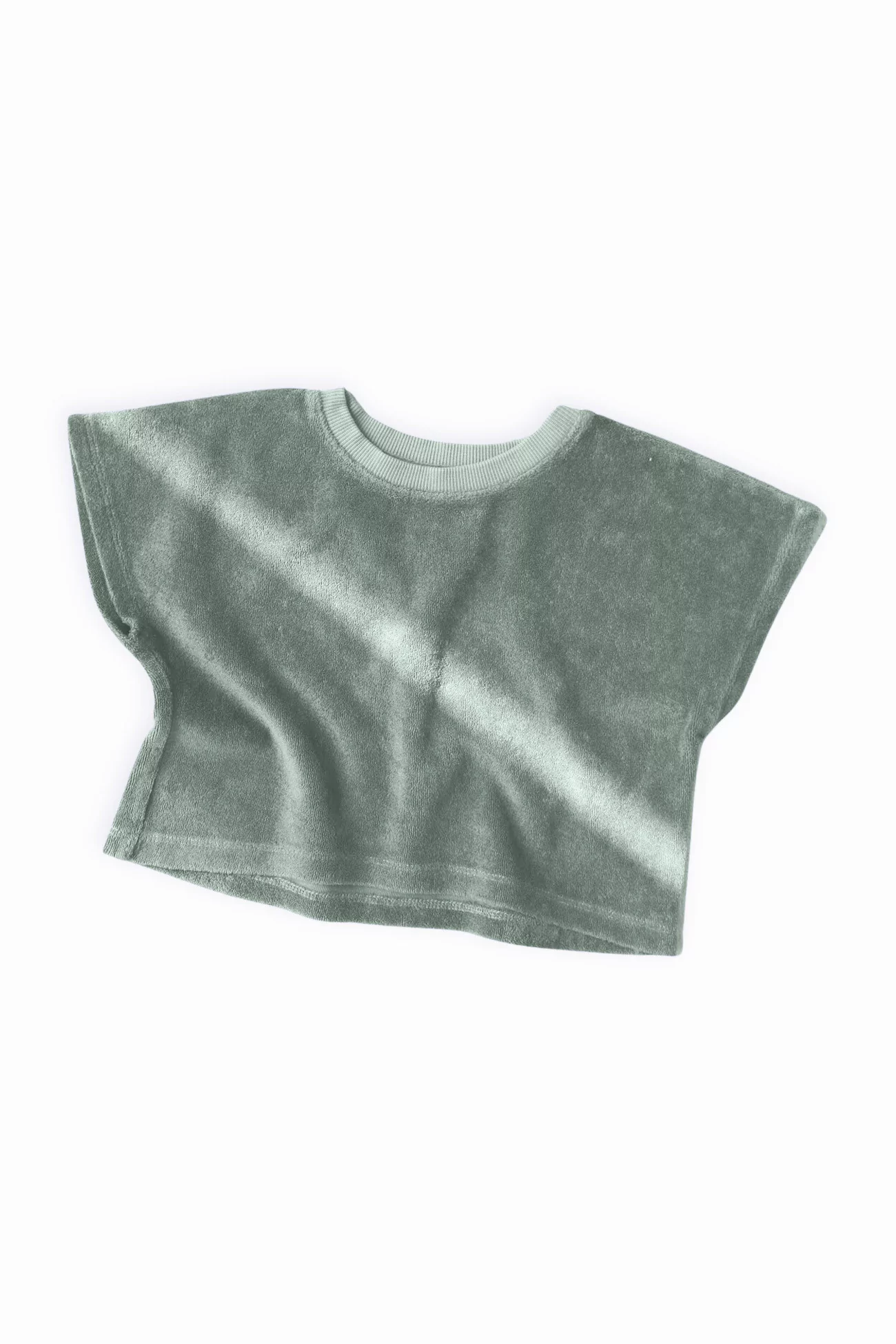 Cropped Sweatshirt Baby Organic Cotton Earth The Archive – Sage Green | Centre Commercial