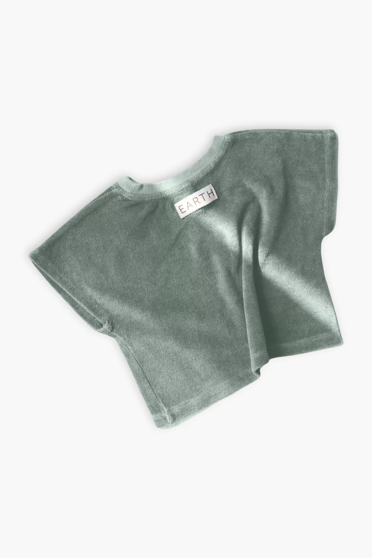 Cropped Sweatshirt Baby Organic Cotton Earth The Archive – Sage Green | Centre Commercial