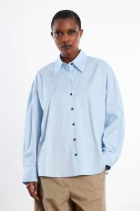Oversized Cotton Shirt Women Cordera – Light Blue | Centre Commercial