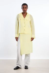 Ernie Palo Sheer Wrap Cotton Skirt – Yellow | Centre Commercial
