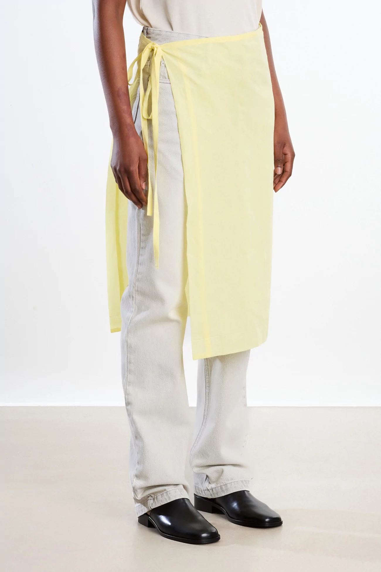 Ernie Palo Sheer Wrap Cotton Skirt – Yellow | Centre Commercial
