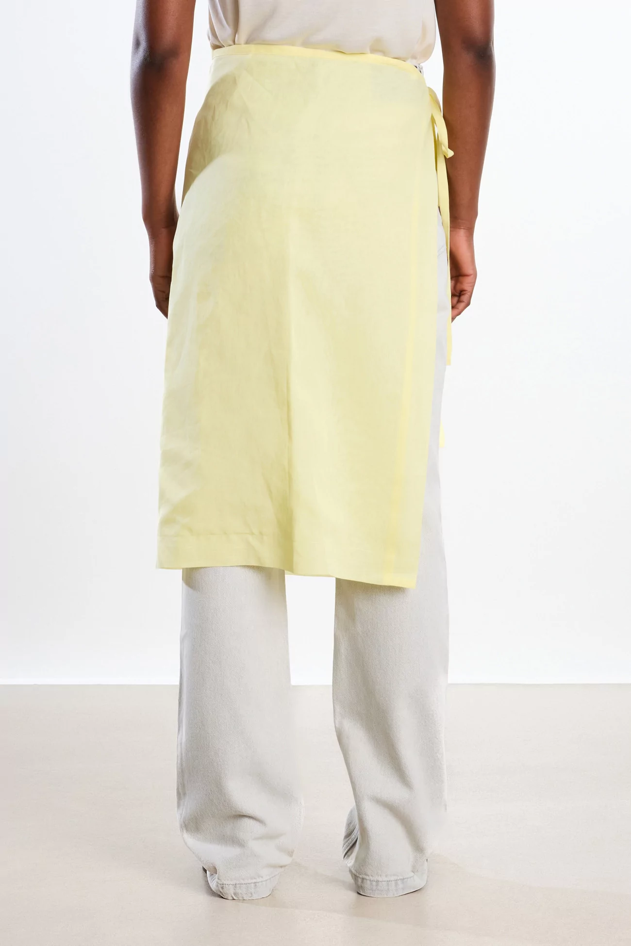 Ernie Palo Sheer Wrap Cotton Skirt – Yellow | Centre Commercial