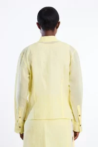 Ernie Palo Sheer Double Pocket Cotton Shirt – Yellow | Centre Commercial