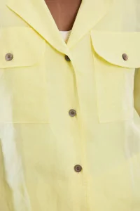 Ernie Palo Sheer Double Pocket Cotton Shirt – Yellow | Centre Commercial