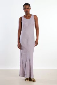 Baserange Larva Fine Linen Dress – Mori Purple | Centre Commercial