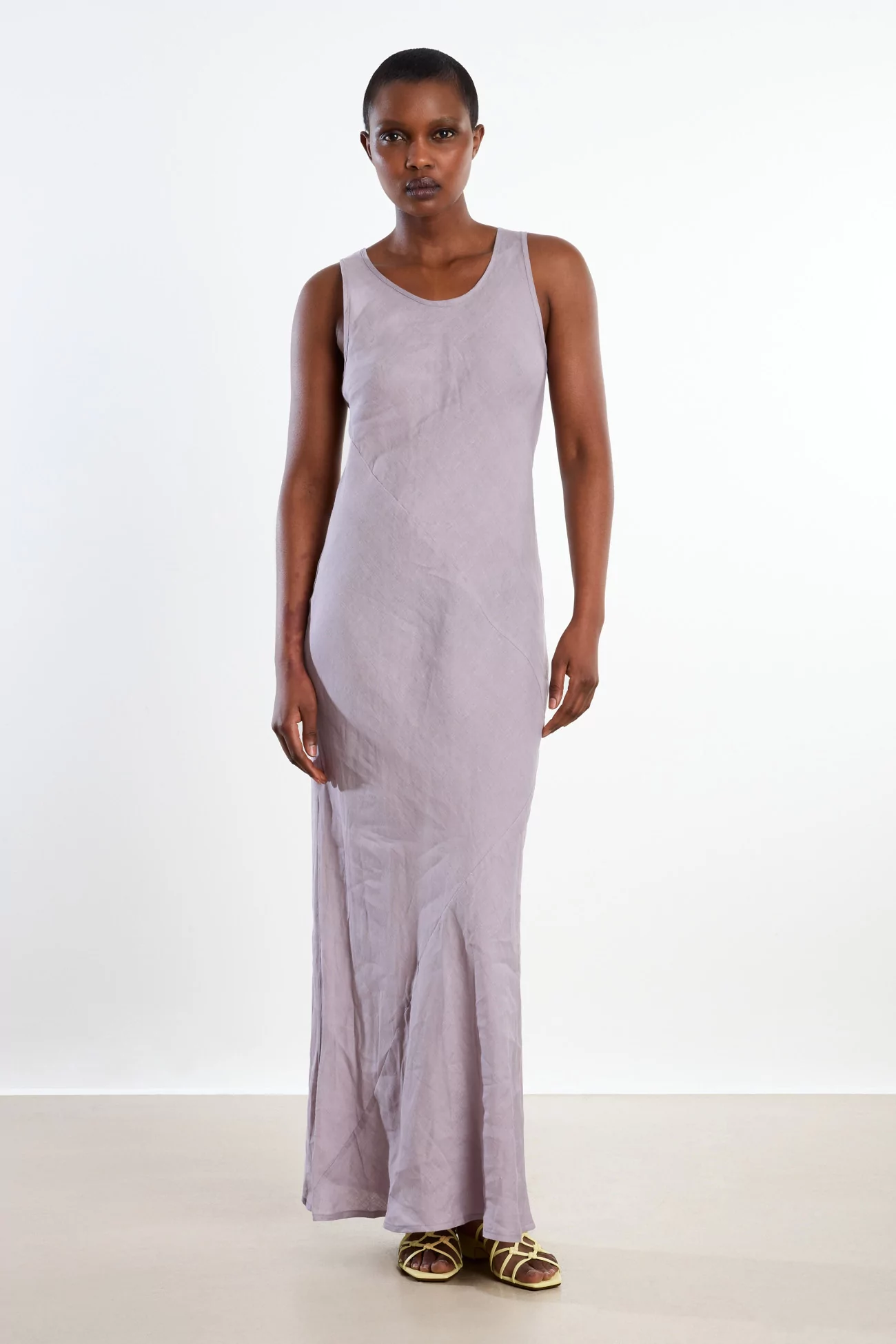 Baserange Larva Fine Linen Dress – Mori Purple | Centre Commercial
