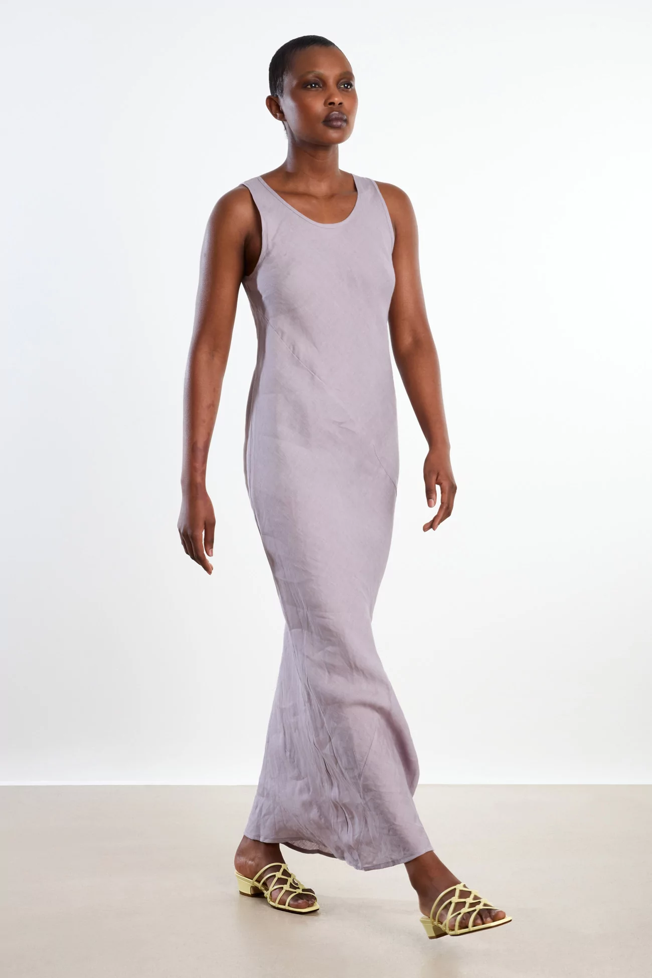 Baserange Larva Fine Linen Dress – Mori Purple | Centre Commercial