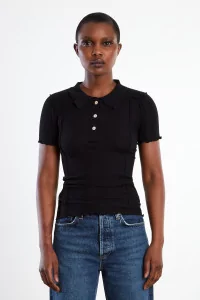 Baserange Omato Polo Organic Cotton – Black | Centre Commercial